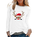 Load image into Gallery viewer, 2020 Christmas Elk Print T-shirt plus size women's clothing

