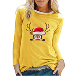 Load image into Gallery viewer, 2020 Christmas Elk Print T-shirt plus size women's clothing
