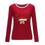 Load image into Gallery viewer, 2020 Christmas Elk Print T-shirt plus size women's clothing
