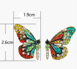 Load image into Gallery viewer, Butterfly Wing Rhinestone Earring
