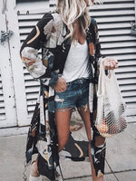 Load image into Gallery viewer, Casual Snap Front Floral Print Cardigan
