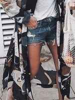 Load image into Gallery viewer, Casual Snap Front Floral Print Cardigan
