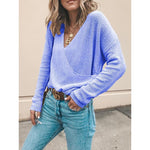Load image into Gallery viewer, Casual Loose Solid Color Long-sleeved Sweater
