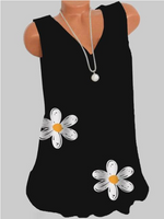 Load image into Gallery viewer, Casual Floral Printed Sleeveless T-shirt
