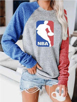 Load image into Gallery viewer, Basketball Love Colorblock Sweatshirt
