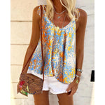 Load image into Gallery viewer, Bohemian Floral Tank T-Shirt
