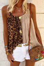 Load image into Gallery viewer, Casual Stitching Leopard Camisole Top
