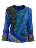 Load image into Gallery viewer, Casual Long Sleeve Round Neck Plus Size Tops
