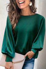 Load image into Gallery viewer, Basic Loose Green Blouse T-shirts
