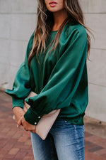 Load image into Gallery viewer, Basic Loose Green Blouse T-shirts
