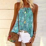Load image into Gallery viewer, Bohemian sleeveless print T-shirt
