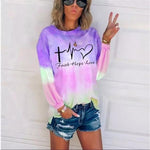 Load image into Gallery viewer, Casual gradient long-sleeved t-shirt
