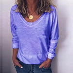 Load image into Gallery viewer, Casual Brief Round Neck Long Sleeve Pure Colour T-Shirt  |ZTD
