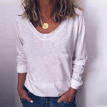 Load image into Gallery viewer, Casual Brief Round Neck Long Sleeve Pure Colour T-Shirt  |ZTD
