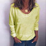 Load image into Gallery viewer, Casual Brief Round Neck Long Sleeve Pure Colour T-Shirt  |ZTD
