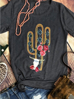 Load image into Gallery viewer, Cactus vintage printed cotton top
