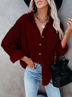 Load image into Gallery viewer, Casual corduroy blouse
