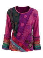 Load image into Gallery viewer, Casual Long Sleeve Round Neck Plus Size Tops
