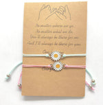 Load image into Gallery viewer, 2 pcs Adjustable Sunflower Braid Alloy Bracelets with card
