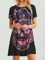 Cargar imagen en el visor de la galería, Casual A-Line Short Sleeve Abstract Dresses
