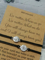 Load image into Gallery viewer, 2 Pcs Adjustable Compass Braid Alloy Bracelets with Card
