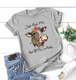 Load image into Gallery viewer, Casual Cotton Floral Printed T-shirt

