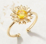 Cargar imagen en el visor de la galería, Adjustable Sunflower Rings
