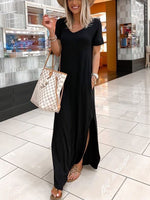 Cargar imagen en el visor de la galería, Casual Solid Color Maxi Dress
