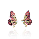 Load image into Gallery viewer, Butterfly Wing Rhinestone Earring
