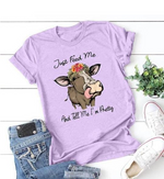 Load image into Gallery viewer, Casual Cotton Floral Printed T-shirt
