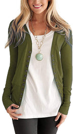 Load image into Gallery viewer, 2020 solid color V-neck long-sleeved cardigan
