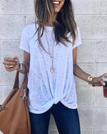 Load image into Gallery viewer, Casual Round Neck Short Sleeve T-shirt
