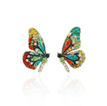 Load image into Gallery viewer, Butterfly Wing Rhinestone Earring

