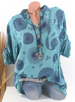 Load image into Gallery viewer, Casual Floral Printed Long Sleeve T-shirt
