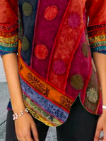 Load image into Gallery viewer, Abstract Long Sleeve Vintage Shift Shirts &amp; Tops
