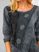 Load image into Gallery viewer, Abstract Long Sleeve Vintage Shift Shirts &amp; Tops
