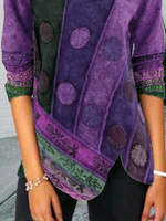 Load image into Gallery viewer, Abstract Long Sleeve Vintage Shift Shirts &amp; Tops
