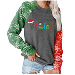 Load image into Gallery viewer, Believe Christmas print contrast sweatshirt
