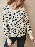 Load image into Gallery viewer, Casual Backless Leopard Print Women Sweater
