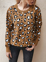 Load image into Gallery viewer, Casual Backless Leopard Print Women Sweater
