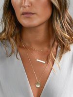 Load image into Gallery viewer, 3 Layered Geometric Pattern Necklace
